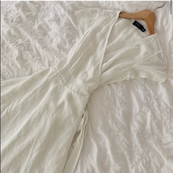 New Ralph Lauren Maxi Linen White Long Dress - Picture 3 of 13
